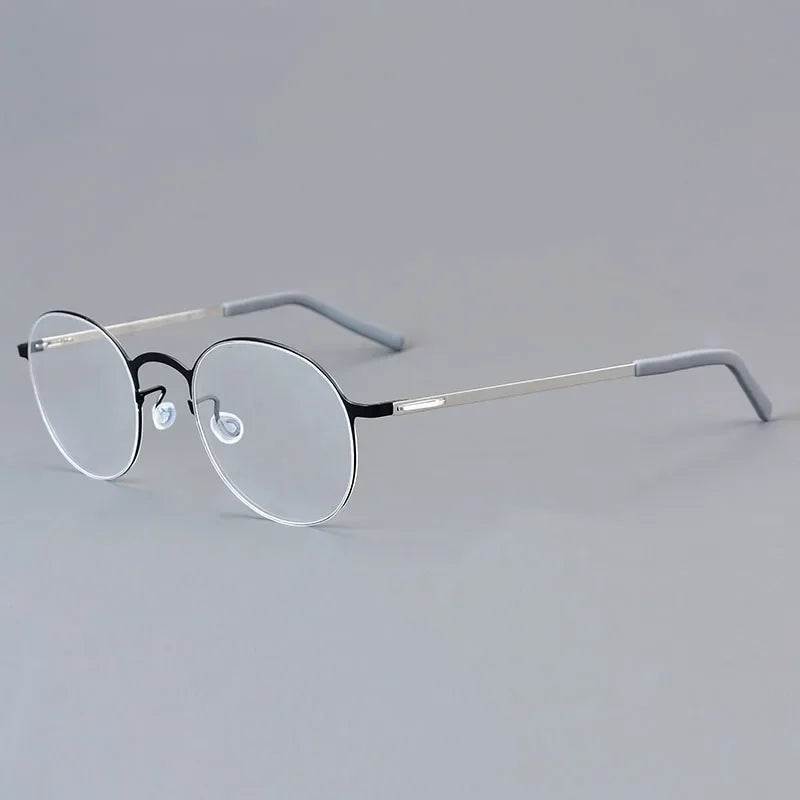 High Quality Round Glasses Frame Men Women Ultralight Eyeglass Fashion Screwless Circle Eyewear Spectacles Denmark Patent Design