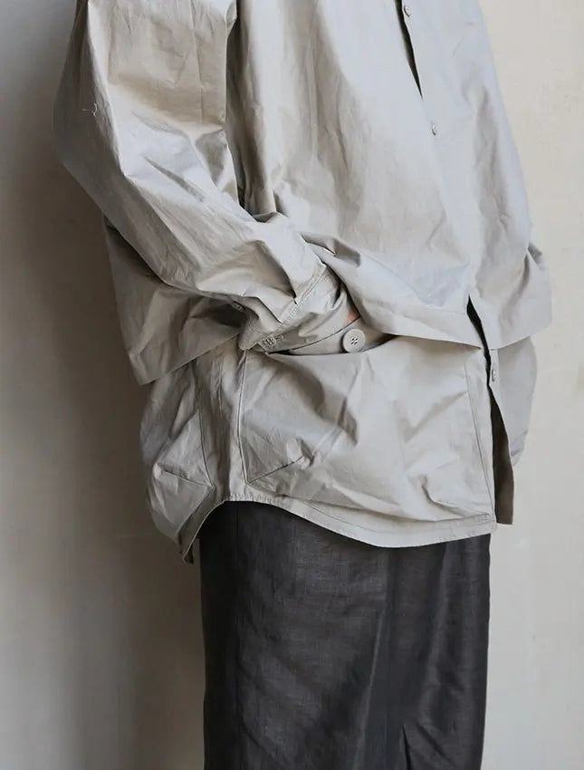 CMF functional pure cotton large pocket shoulder satchel splicing long sleeve shirt