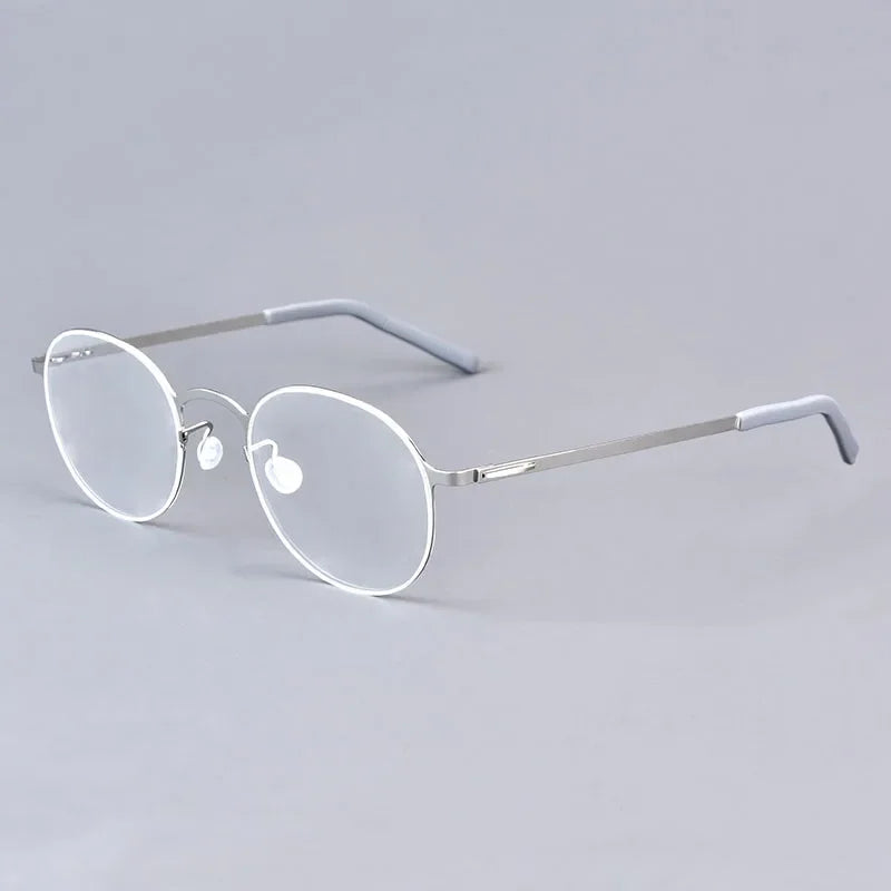 High Quality Round Glasses Frame Men Women Ultralight Eyeglass Fashion Screwless Circle Eyewear Spectacles Denmark Patent Design