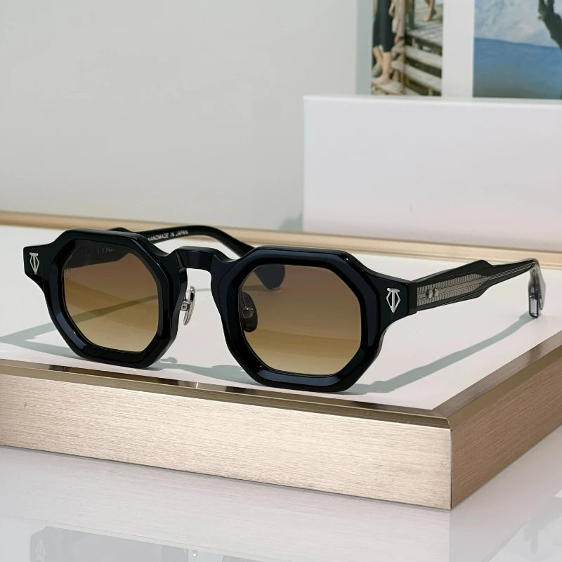 Japanese Style Vintage Thick Acetate Sunglasses For Men Women Fashion Square Designer Brand High Quality Eyewear UV400