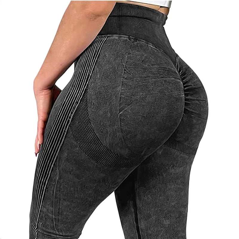 Scrunch Women's Leggings for Fitness Tights Push-Up Fake Jeans Gym Sporty Legging High Waist Seamless Workout Leginsy Female