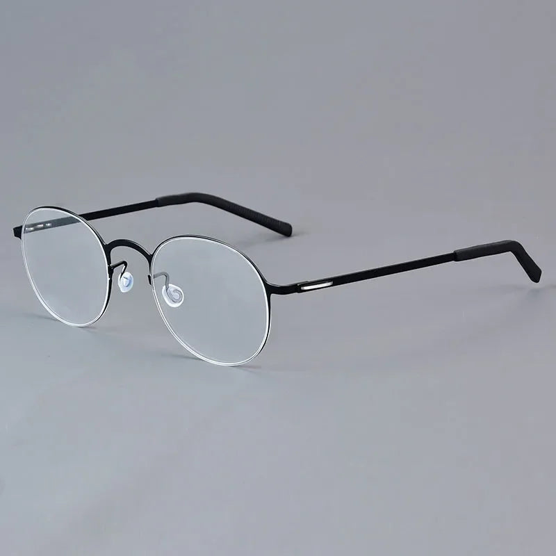 High Quality Round Glasses Frame Men Women Ultralight Eyeglass Fashion Screwless Circle Eyewear Spectacles Denmark Patent Design