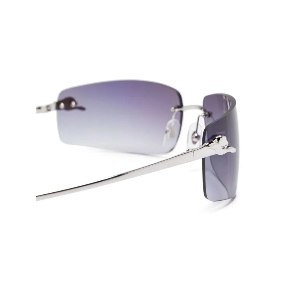 Master Craftsmanship Mountaineering Glasses Frameless Metal Sunglasses Curved Sun Protection Fashion Sunglasses Luxury Gift