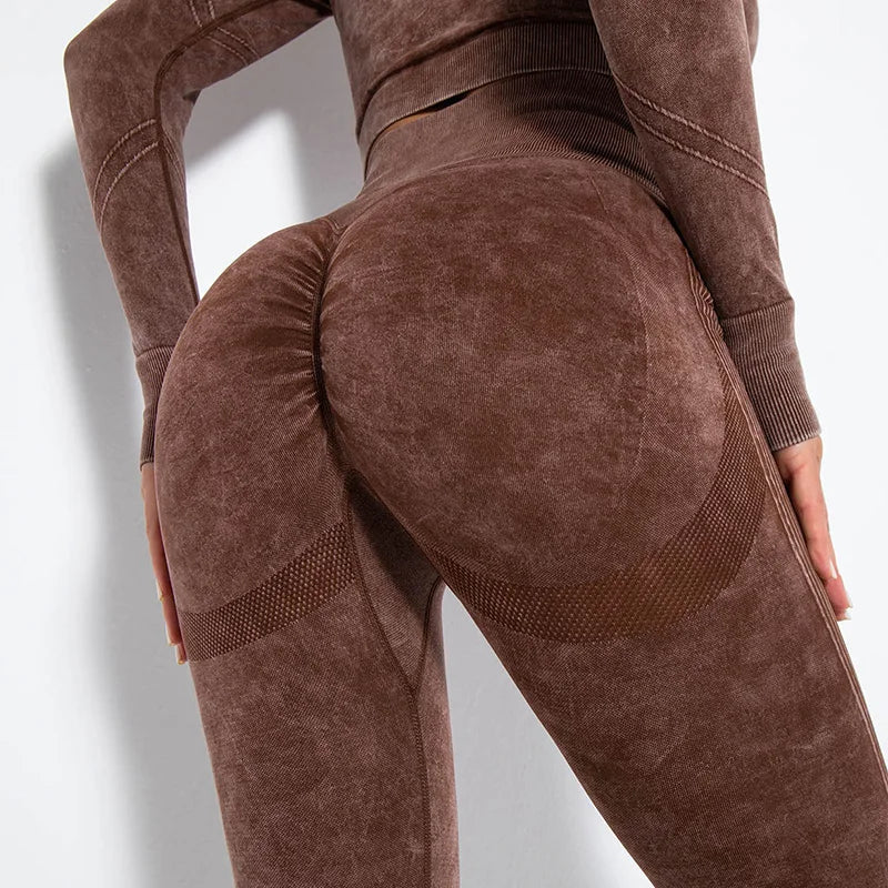 Scrunch Women's Leggings for Fitness Tights Push-Up Fake Jeans Gym Sporty Legging High Waist Seamless Workout Leginsy Female