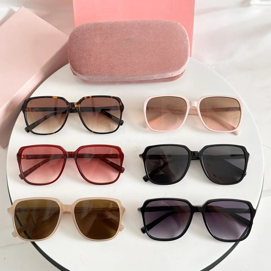 Girls Eyes High Appearance Perfect Gifts Sunglasses Polarized Glasses Goggles High End Feel Face Slimming Retro Large Frames