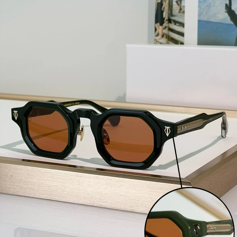 Japanese Style Vintage Thick Acetate Sunglasses For Men Women Fashion Square Designer Brand High Quality Eyewear UV400