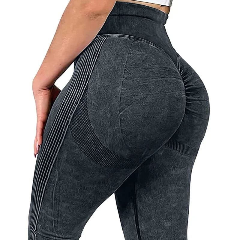 Scrunch Women's Leggings for Fitness Tights Push-Up Fake Jeans Gym Sporty Legging High Waist Seamless Workout Leginsy Female