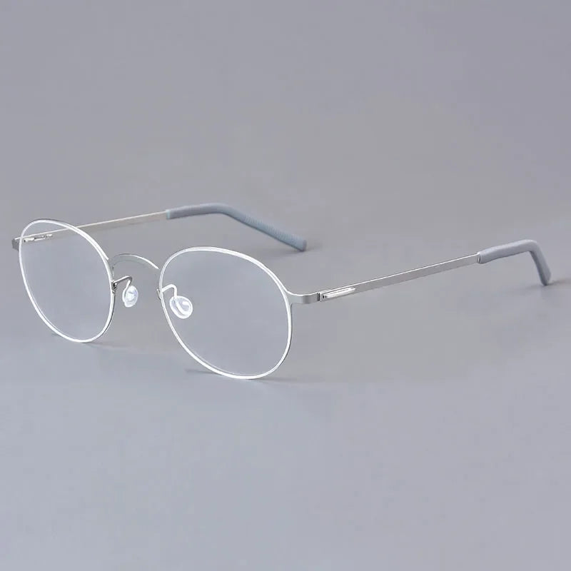 High Quality Round Glasses Frame Men Women Ultralight Eyeglass Fashion Screwless Circle Eyewear Spectacles Denmark Patent Design