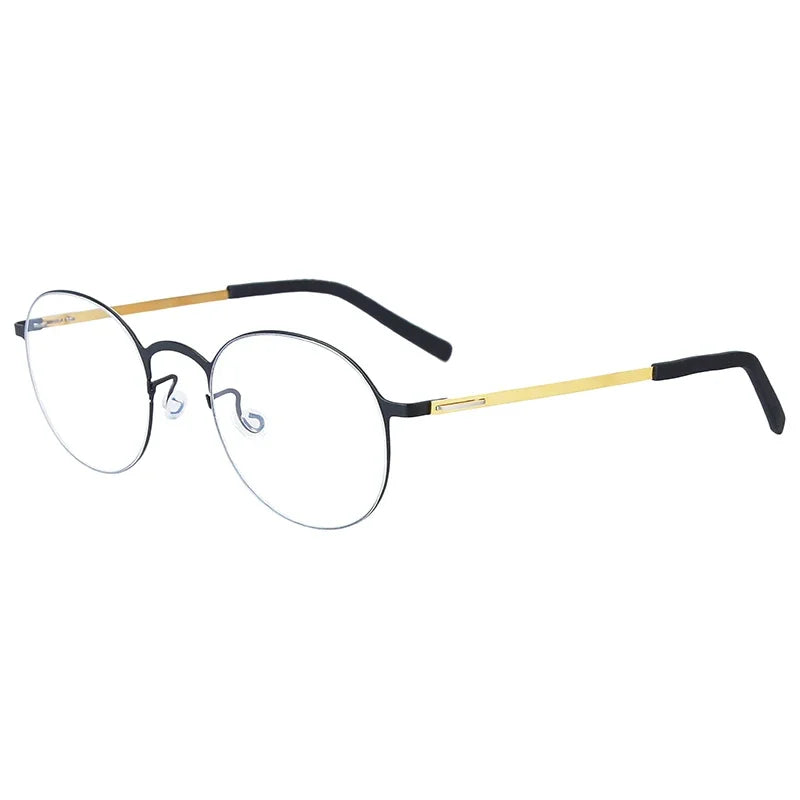 High Quality Round Glasses Frame Men Women Ultralight Eyeglass Fashion Screwless Circle Eyewear Spectacles Denmark Patent Design