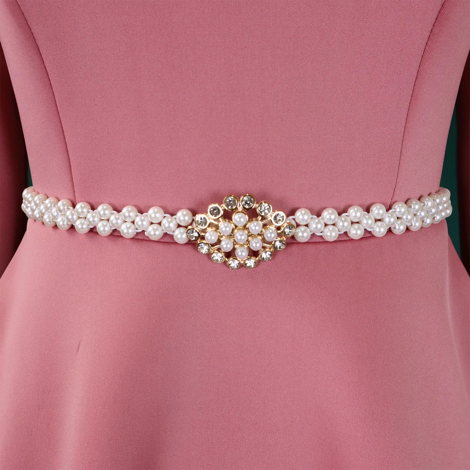 Luxury Dresses for Woman O Neck Full Sleeve Belt Waisted High Waisted Pleated A Line Ankle Length Elegant Female Birthday Gowns